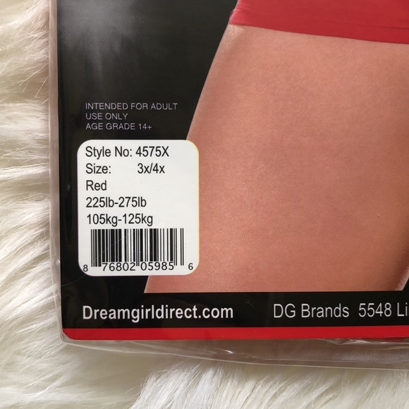Dreamgirl Roxie hot short red 3X 4X new - Picture 3 of 8